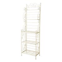 Estantería de hierro forjado marfil An. 58 cm Estantería de hierro forjado marfil An. 58 cm