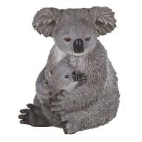 KOALA - Estatua de koalas de polirresina gris Alt. 43