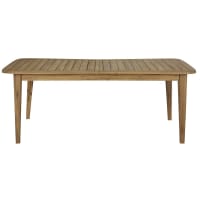 PALMANOVA - Extendable garden table for eight to twelve people in solid acacia L200/264cm