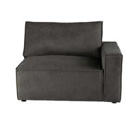 Fabric right sofa arm unit in grey taupe Fabric right sofa arm unit in grey taupe