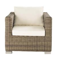 ST RAPHAËL - Fauteuil de jardin en résine tressée