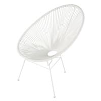 Fauteuil de jardin rond blanc Fauteuil de jardin rond blanc