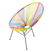 Fauteuil de jardin rond multicolore Fauteuil de jardin rond multicolore