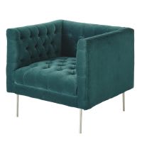 Fauteuil en velours vert Fauteuil en velours vert