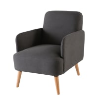 HONEY - Fauteuil gris anthracite