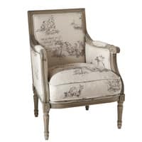 Fauteuil imprimé en lin Fauteuil imprimé en lin