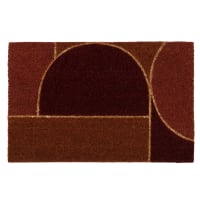 ARMETA - Felpudo en rojo teja, marrón y dorado 40 x 60