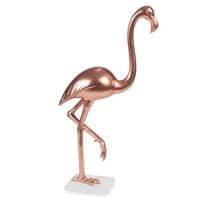 Figura de flamenco rosa H 48 cm MODERN COPPER Figura de flamenco rosa H 48 cm MODERN COPPER