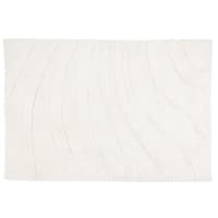 Flecked beige cotton rug 60x90cm