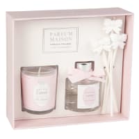 Floral Heart 50g Scented Candle and 30 ML Aroma Diffuser Gift Set