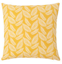 Fodera di cuscino in cotone motivi foglie gialle, 40x40 cm Fodera di cuscino in cotone motivi foglie gialle, 40x40 cm