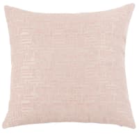 BADESEN - Funda de cojín color rosa y beige 40x40 cm