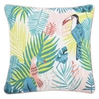 Funda de cojín de algodón con estampado tropical 40x40 Funda de cojín de algodón con estampado tropical 40x40