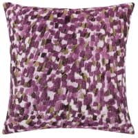 BOZIDAR - Funda de cojín de tejido jacquard rosa fucsia, violeta y verde 40 x 40