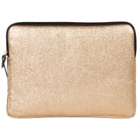 Funda de iPad con purpurina dorada