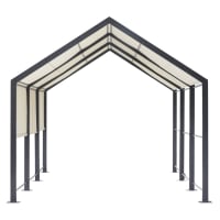 Gazebo da giardino in alluminio e tela écru