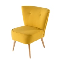 SCANDINAVE - Gele vintage fauteuil