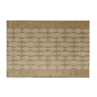 PETRA - Gewebter Jacquard-Teppich aus Polypropylen, beige und ecru, 140x200cm, OEKO-TEX® zertifiziert