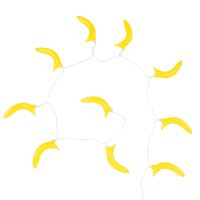 Ghirlanda luminosa 10 LED banane 160 cm Ghirlanda luminosa 10 LED banane 160 cm