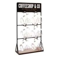 COFFEESHOP&CO - Glass Coffee Cups (x6) and Holder