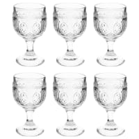 FLORAL - Set of 6 - Glass glass