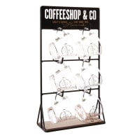COFFEESHOP&CO - Glazen koffietassen (x6) en houder