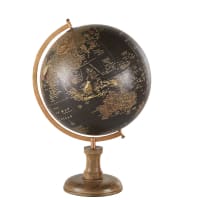LOISANCE - Globe terrestre carte du monde noir