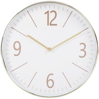 ARMERINA - Gold and white clock D30cm