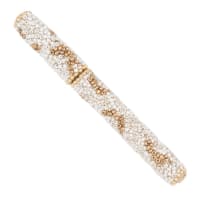 LEO - Set of 4 - Gold and white glass beaded pen