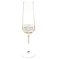 SPIRALE - Set of 6 - gold-coloured glass champagne flute