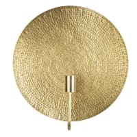 Gold hammered metal wall light