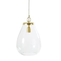 EMMA - Gold Metal and Glass Pendant D28