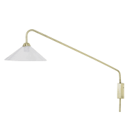 ZURICH - Gold metal wall lamp with glass shade