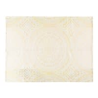 Goudkleurig katoenen tapijt met grafisch motief 140x200 Goudkleurig katoenen tapijt met grafisch motief 140x200