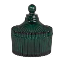 Green glass sweet jar