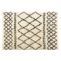 MOUNIA - Grey Cotton and Wool Berber Rug 160x230
