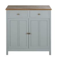 BORMES - Grey-green sideboard with 2 doors and 2 drawers