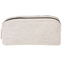 Grey pouch with two zips