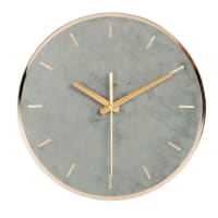 AMALIA - Grey velvet and gold clock D31cm