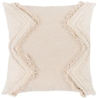 BIRONGO - Grey woven cotton tufted cushion cover