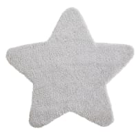 CELESTE - Grijs stervormig tapijt 100x100