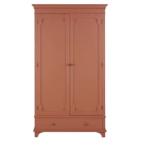 SELENA - Guardarropa con 2 puertas batientes y 1 cajón terracota