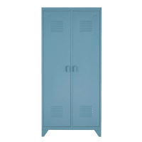 LOFT - Guardarropa con 2 puertas de metal azul grisáceo