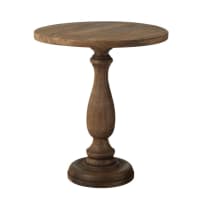 CHANNA - Guéridon en manguier marron foncé H62