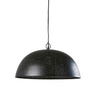 Hängelampe aus perforiertem schwarzem Metall Hängelampe aus perforiertem schwarzem Metall