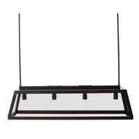 Hängeleuchte USINE aus Metall und Glas, B 102 cm, schwarz Hängeleuchte USINE aus Metall und Glas, B 102 cm, schwarz