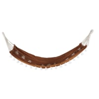 MAKUPA - Hamac tissé en coton caramel et écru 100x200