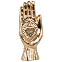 Hand-Statuette aus goldfarbenem Aluminium, H18cm