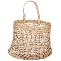Hand-woven seagrass hanging basket