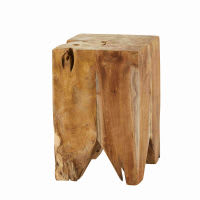 Handgearbeiteter Hocker aus Teakholz H.45cm CAVALLO Handgearbeiteter Hocker aus Teakholz H.45cm CAVALLO
